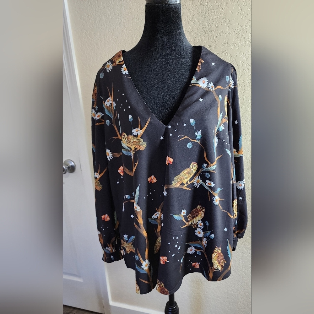 Women's Zapelle Woodland Owl Blouse